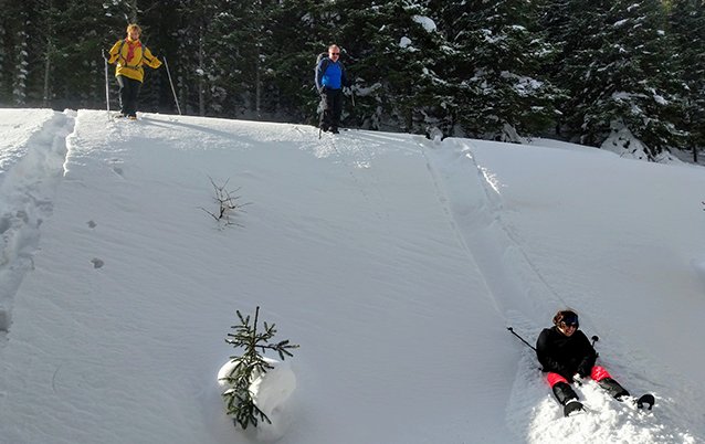 Gruppe bei Schneeschuhwanderung in Türnitz